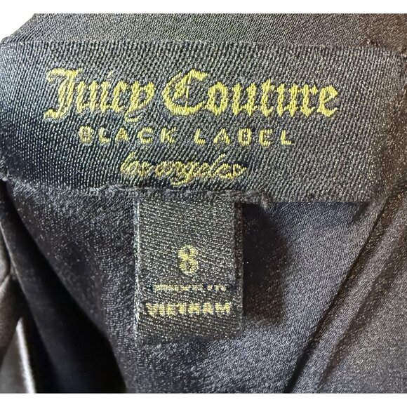 Juicy Couture Black Label Velvet Slip Dress Size 8‎ Y2K Glam Cocktail Date Night - Picture 7 of 9